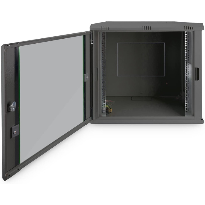 Мережева шафа DIGITUS - 19-дюймова стійка - 12U - Настінне кріплення - Глибина 450 мм - Вантажопідйомність 60 кг - Серія Dynamic Basic - Чорний - Глибина 450 мм 12U