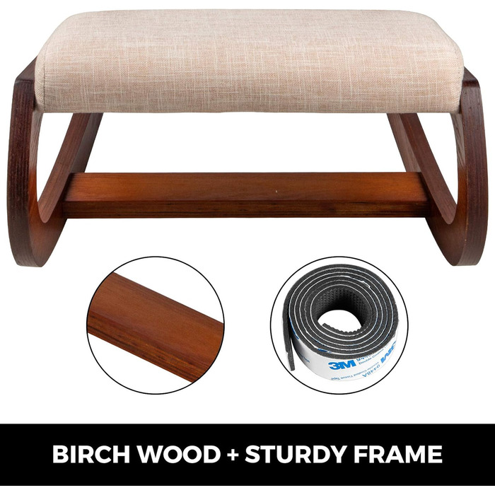 Ергономічне крісло для колін VEVOR, регульований стілець з гікорі з подушкою, зручний домашній стіл, ергономічне крісло/стілець для колін, що формує та знімає стрес, витримує 150 кг, коричневий