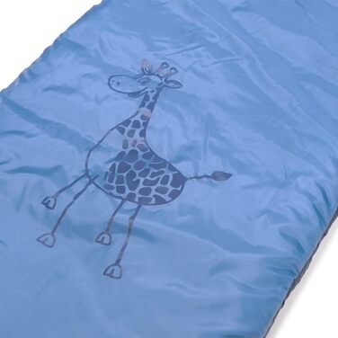 Дитячий спальний мішок Dream Express від Outdoorer - ковдра-спальний мішок для дітей, з бавовняною підкладкою, синій/жираф
