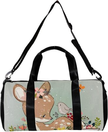 Спортивна сумка, маленька дорожня сумка, сумка для шопінгу та йоги, з дизайном Пташка-Олень, сумка для фітнесу на відкритому повітрі, ручна поклажа