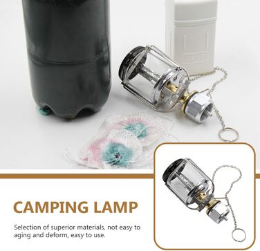 Газовий ліхтар Veemoon Mapp із вбудованою системою запалювання, портативний кемпінговий ліхтар, ліхтар для намету, міцний матеріал, компактний, в комплекті абажур та футляр