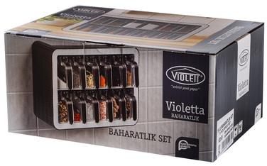 Набір спецівниць Violet House 0439 SPICE ANTR WHITE, 9 шт (6931274)