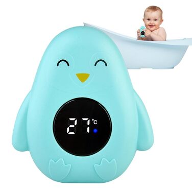 Дитячий термометр для ванни Цифровий плаваючий термометр для ванни Baby Дитячий термометр для ванни у формі пінгвіна, світлодіодни