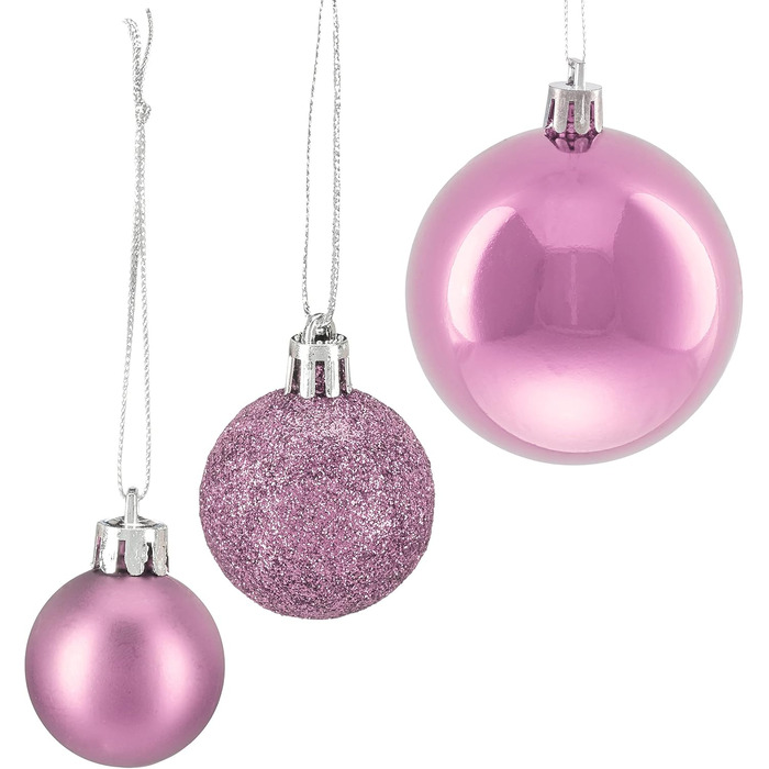 Різдвяні кульки набір із 100 шт рожеві Relaxdays