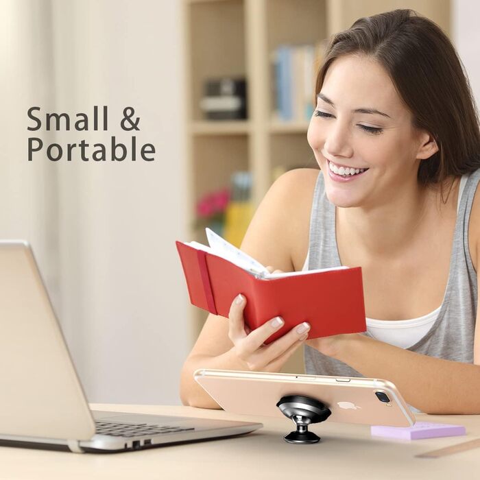 Тримач для мобільних телефонів Тримач для смартфонів для автомобіля серії Маленькі вуха магнітний (вертикальний тип) чорний (SUER-