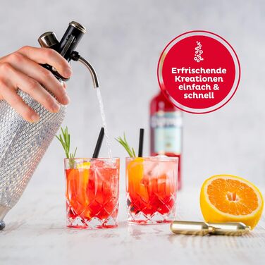 Капсули 8,4 г (упаковка 6x10) - Содові капсули підходять для Sodamaker Classic, Twist'n Sparkle & Gourmet Whip - Картриджі CO2 для смачних газованих напоїв та коктейлів - Зроблено в Австрії, 2