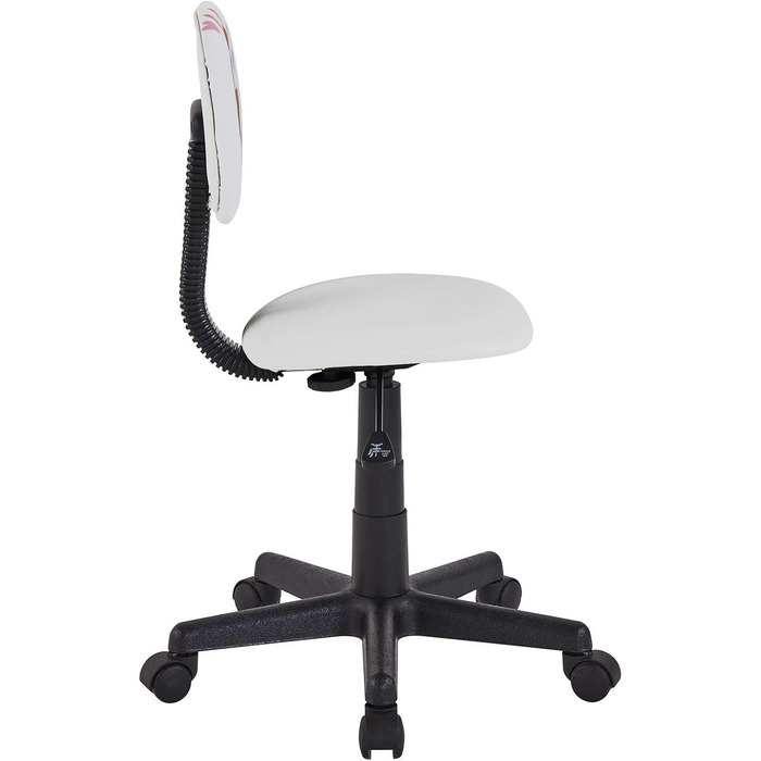 Обертовий дитячий стілець CARO Furniture Alpaca, штучна шкіра білого кольору, ергономічний дитячий стілець з регульованою висотою та мотивом лами, стілець на коліщатках