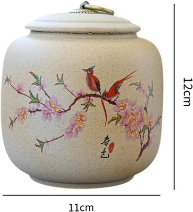 Перфектна керамічна банка з кришкою, порцелянова чайна ємність, контейнер для зберігання розсипного чаю, контейнер для зберігання чаю для спецій, порошків, горіхів, листя лотоса, птаха