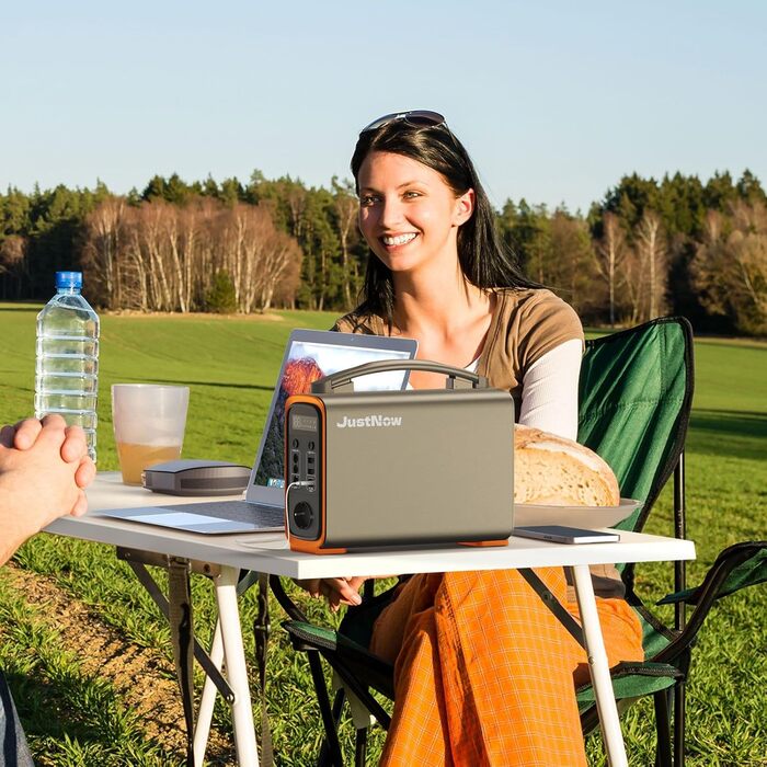 Портативна електростанція JustNow 240 Вт/240 Втгод, мобільний накопичувач енергії LiFePo4 з виходом AC/DC/USB/PD 60 Вт, сонячний генератор для кемпінгу, активного відпочинку на природі, кемперів (GT240)