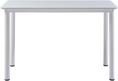 Обідній стіл Tammela, кухонний стіл на 4 особи, 120 x 60 см, прямокутна стільниця, сталеві ніжки, білий