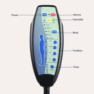 Шезлонг Casaria XXL з функцією масажу та підігріву, 186x89x55 см, ергономічний, тканинна оббивка, вантажопідйомність 180 кг, шезлонг для приміщень, крісло для відпочинку, сірий