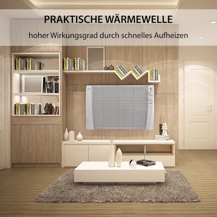 Інфрачервоний обігрівач Syntrox White Glimpa Радіаційний обігрівач Інфрачервоний обігрівач, ефективне опалення приміщення, захист від перегріву, швидкий розподіл тепла, захист від бризок