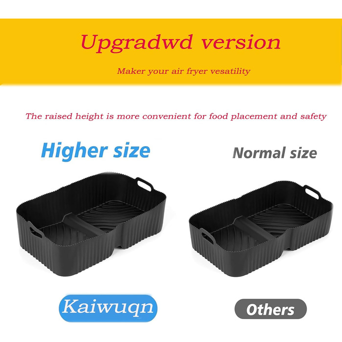 Аксесуари для фритюрниці Ninja Foodi Flexdrawer 10,4 л AF500EU,3 шт. Багаторазова мультипіч з силіконовою формою Аксесуари для Ninja AF500EU AF500EUCP(2 набори 18 * 20 * 10 см 36 * 20 * 10 см) 2 шт. 18 * 20 * 10 см 36 * 20 * 10 см Набори