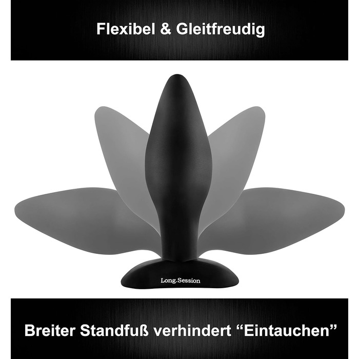 Набір анальних пробок Long.Session, з силікону, три розміри Ø2,8 см, Ø4,0 см, Ø4,5 см