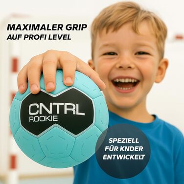 Гандбольний м&39яч для новачків CHAIZ CNTRL Без смоли Ідеальний розмір для дітей (розмір 0/1) Максимальне зчеплення та м&39який дотик Ідеально підходить для школи, тренувань та клубу Синій 1