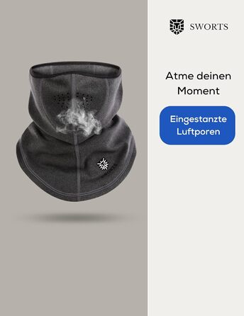 Термошайба Напівбалаклава з повітропроникними порами для зимових видів спорту (маска для бігу унісекс)