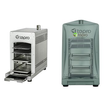 Газовий стейк-гриль tepro 3184 Toronto з керамічним інфрачервоним пальником (макс. 3 кВт) та універсальним захисним чохлом 8413, антрацит (58,5 x 28,5 x 39 см)
