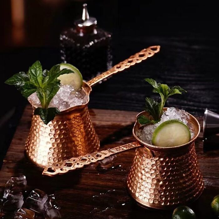 Турецька грецька арабська кавоварка Кавоварка з молотом Турецька мідна кавоварка Кавоварка з дерев'яною ручкою Турецька кавоварка