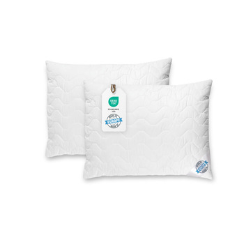 Подушка BLUE MOON 70x90 - Гіпоалергенна подушка для ліжка - Високоякісна мікрофібра - Подушка для сну - Гіпоалергенна - Подушку, яку можна прати - Зроблено в ЄС - (2 шт. в упаковці 70 x 90 см) 2 шт. ()