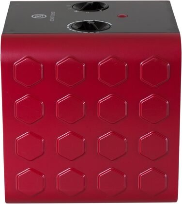 Керамічний обігрівач SUNTEC PTC Heat Block Безшумний електрообігрівач 1500 Вт, 3 режими нагріву, червоно-чорний, для спальні та вітальні