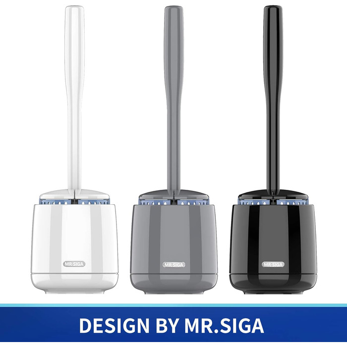 Щітка для унітазу MR.SIGA щітка для унітазу та тримач з контейнером для швидкого висихання та фіксованою ручкою, преміальна щітка