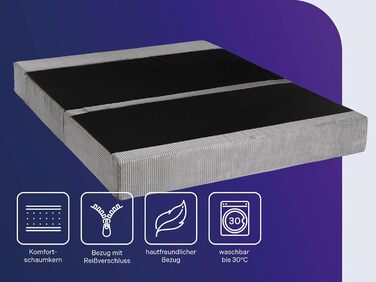 Диван-ліжко Dream Night з сірим вельветовим чохлом, знімний чохол, який можна прати, спальна зона 140x200, виготовлено за німецькими стандартами якості, сірий (велветовий) гостьовий диван