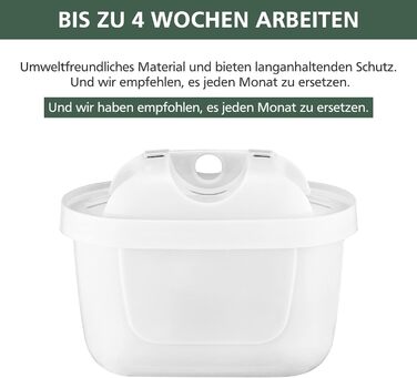 Картриджі для фільтра для води isinlive 4 упаковки, сумісні з глечиком Brita Maxtra, резервуаром для води Brita Style, Mavea Elemaris XL