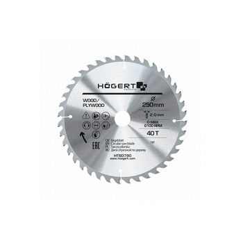 Диск пиляльний по дереву HOEGERT 250 (HT6D790)
