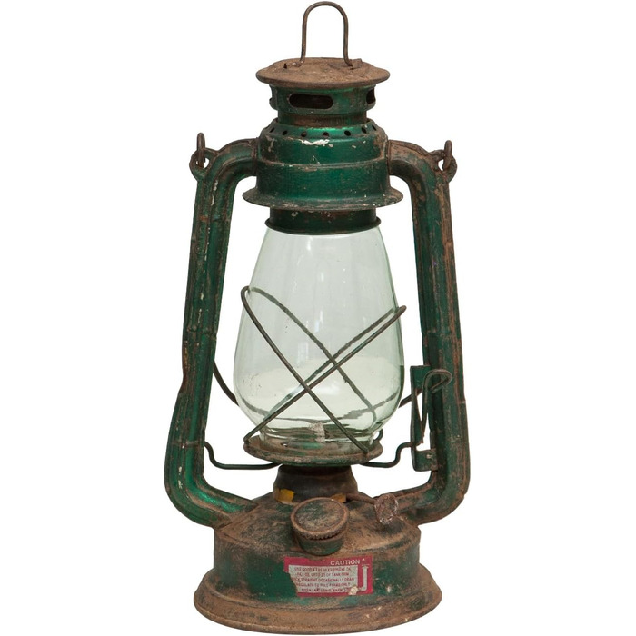 Антикварний металевий олійний ліхтар Biscottini Д15,5 x Ш15,5 x В32,5 - Центральна композиція - Домашній декор - Ліхтар у стилі шеббі-шик - Кемпінг