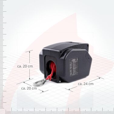 Лебідка електрична ROTFUCHS 12v для човнового причепа з радіопультом дистанційного керування тягове зусилля 4990 кг, лебідка човнова електрична, трос лебідки тяговий синтетичний канат 4990 кг/синтетичний канат