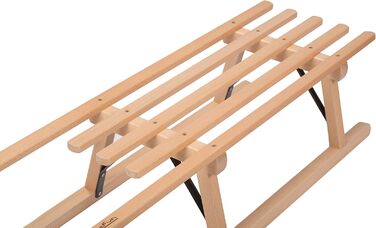 Давос санки дерев'яні санки традиційні металеві стійки дерев'яні санки дерев'яні санки 90 см