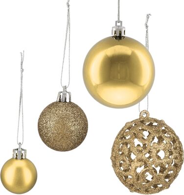 Різдвяні кульки наборі з 150 шт золоті Relaxdays