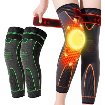 И Reduefast Acupressure Detoxing & Shaping Kneepads - наколінники для акупунктури Kneeka з самонагріванням коліна турмалінові акупунктурні наколінники з самонагріванням коліна ефективна допомога при схудненні (2XL, зелені), 2 шт.