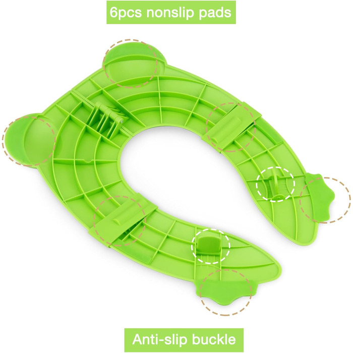 Складний тренажер для дитячого унітазу PandaEar Портативне туристичне сидіння для унітазу. Чохли на сидіння з протиковзкою силікон