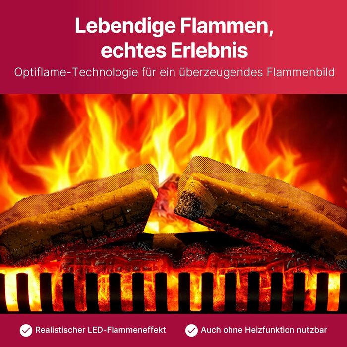 Електричний камін Dimplex Club - Окремостоячий електричний камін з підстилкою з полін та вугілля, а також світлодіодним ефектом полум&39я Optiflame - Перемикається вентилятор-обігрівач потужністю 2 кВт - Пульт дистанційного керування в комплекті