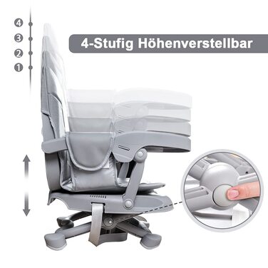 Дитячий стільчик-бустер YOLEO, Портативний стільчик для дитини, всього 2 кг, Сидіння-бустер з ременями безпеки та знімним піддоном