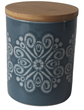 Банка Ornament для зберігання, кераміка/бамбук 0,5 л