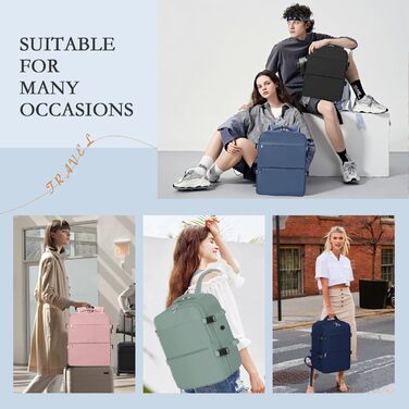 Рюкзак Easyjet ручна поклажа 45x36x20, дорожній рюкзак, ручна поклажа для літака, сумка-рюкзак для ноутбука 15,6&quot, дорожній рюкзак для чоловіків і жінок 45x36x20-чорний3