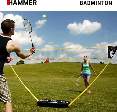 Універсальний спортивний комплект HAMMER 3 в 1: Сітки для волейболу, бадмінтону та тенісу (З футляром-підставкою, для дітей та дорослих, легке складання)