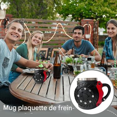 Оригінальні кавові кружки Гальмівний диск Кружка з нековзною основою на кожен день народження, Різдво