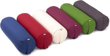 Йога-болстер ЕКО 100 органічна бавовна Йога-рулон з органічним наповнювачем зі спельти Можна прати Кругла йога-подушка для відновлювальних вправ Велика 65 x 20 см натурального кольору
