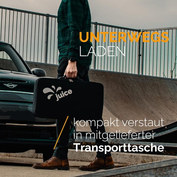 Базовий набір Juice Booster 2, мобільний настінний бокс 22 кВт без установки, зарядний пристрій для BEV з зарядним кабелем типу 2