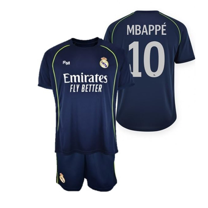 Дитяча виїзна футболка &quotРеал Мадрид&quot 25/26 - розміри 116-164 - сезон 2025/2026 - офіційний товар для вболівальників, дитячий, 12 років, Мбаппе