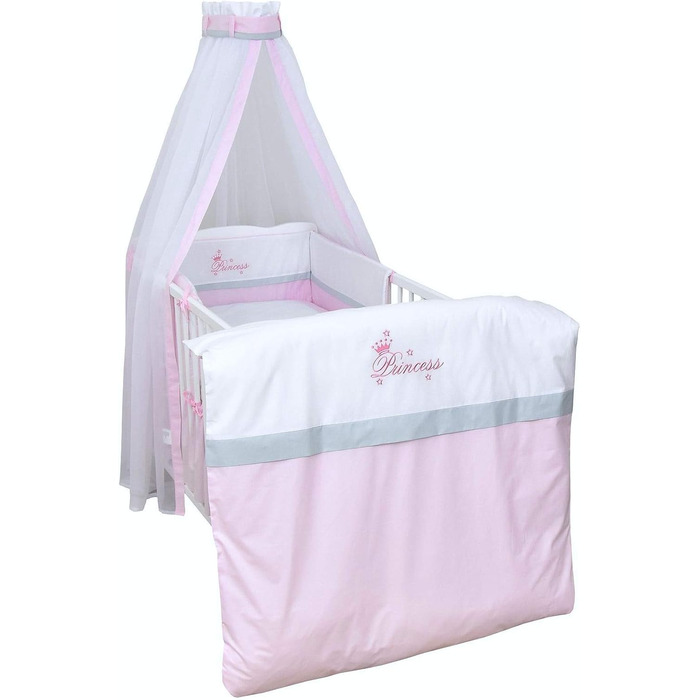 Комплект постільної білизни Generic Baby Deluxe, що трансформується в дитяче ліжко, біле, 140x70 см, Princess Bedding Set (Princess)
