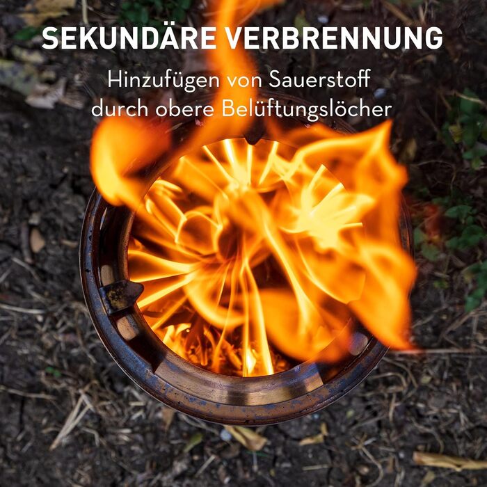 Кемпінгова піч Solo Stove Campfire Портативна кемпінгова піч, для 4 осіб, нержавіюча сталь, потужна, ефективна на дровах з низьким димленням, 23,5 x 17,8 см, 1 кг