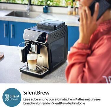 Кавомашина автоматична PHILIPS 3300 Series Panarello, чорна, 5 видів кавових напоїв, чорний/хром