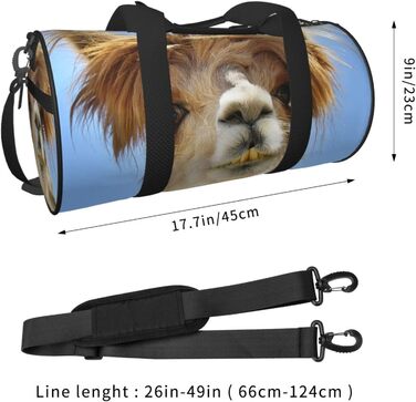 Дорожня сумка-циліндр з кумедним альпакою-ламою, спортивна сумка для чоловіків та жінок, сумка для подорожей, спортивна сумка