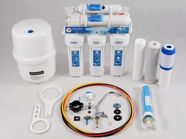 Система зворотного осмосу 6 ступенів ФІЛЬТР ВОДИ НІМЕЧЧИНА - з БІО активованим вугіллям і піновугільним фільтром - мембрана 75GPD, 285 л найчистішої питної води щодня, екологічний без BPA найкращий фільтр для кожного дому