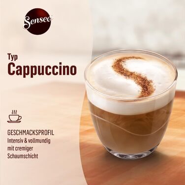 Капсулі Senseo Cappuccino, 10 x 8 напоїв, 80 кавових капсул