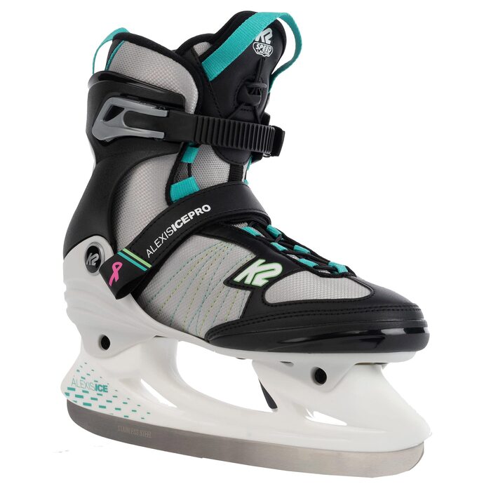 Ковзани жіночі K2 Alexis Ice Pro, чорний з бірюзовим, EU 34 (UK 1.5 / US 4)
